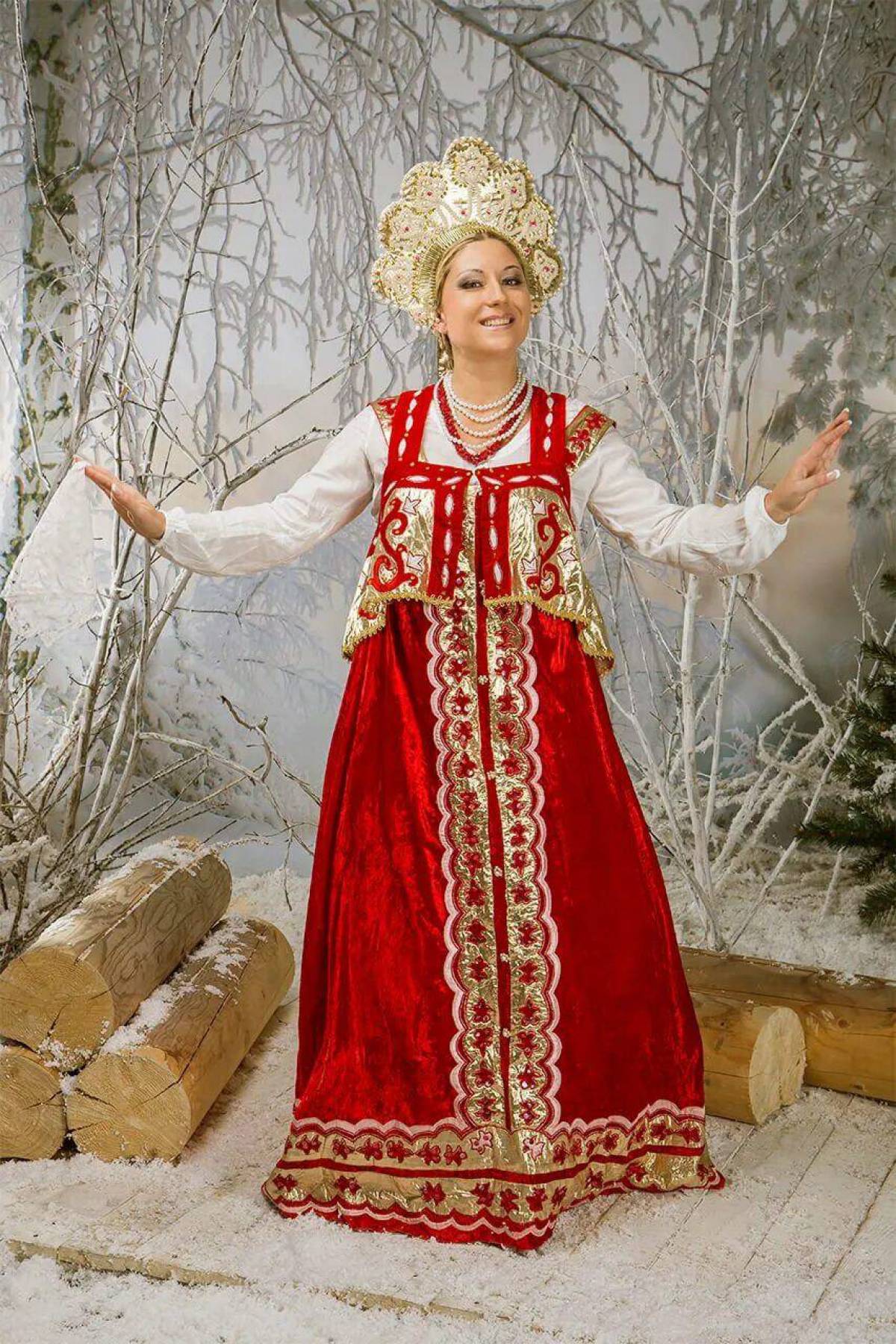 Girls in Slavic costumes in St. Johns