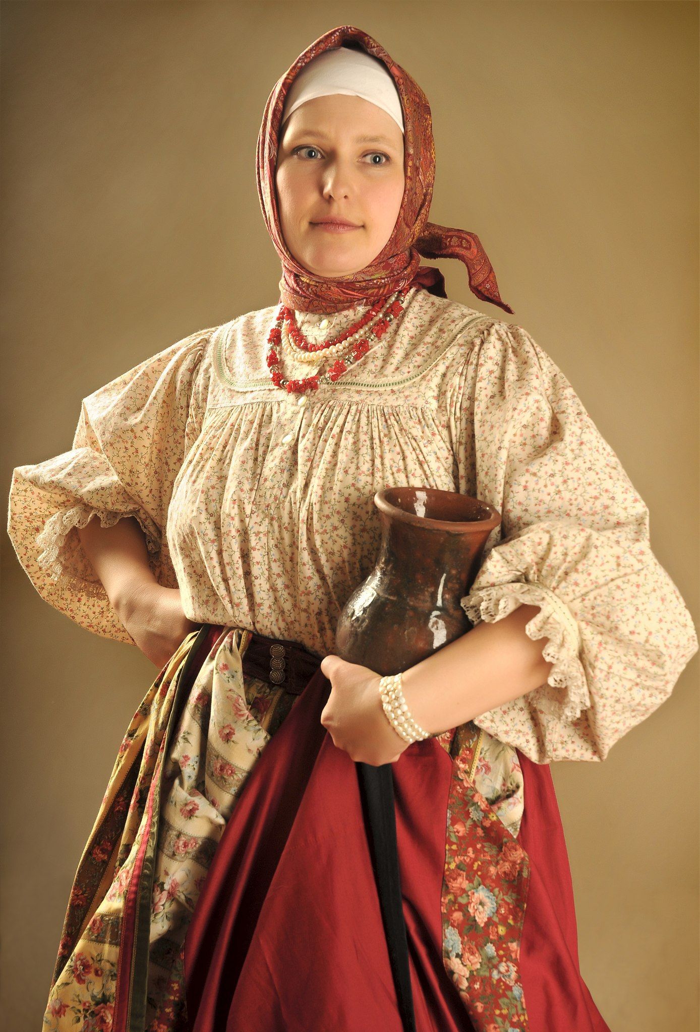 Girls in Slavic costumes in St. Johns