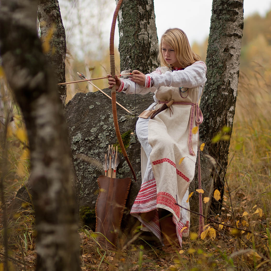 Sexy photo Girls in Slavic costumes in St. Johns
